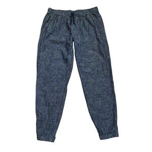 PATAGONIA Blue Hemp Beach Joggers Drawstring Pants Goshawk Dobby/New Navy Small